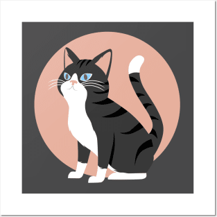 black cat lover sunny cartoon vector pet Posters and Art